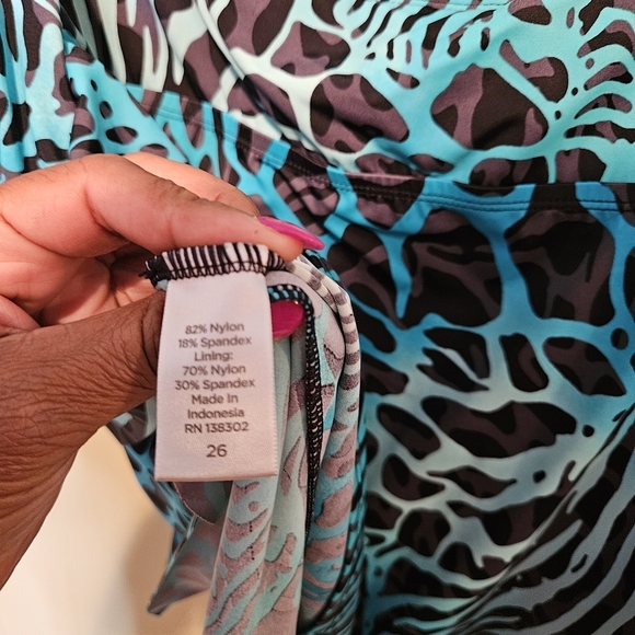 Avenue Tankini Swim Layerd Top, Size 26, Perfect For The Beach Summer Pool - Picture 6 of 7